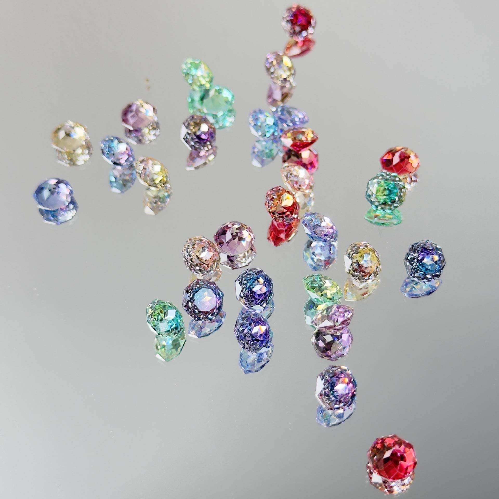 Rose Cut Zircon Stud Earrings