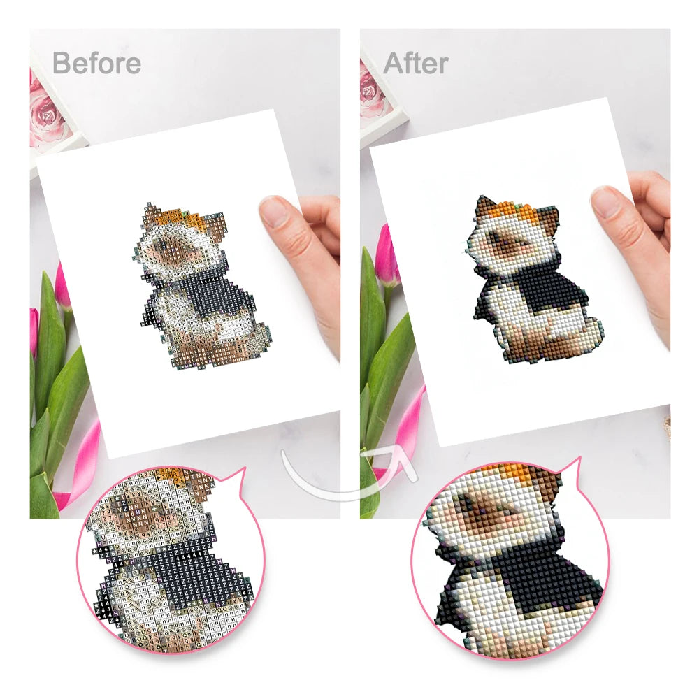 12 Piece Halloween Kitty Diamond Painting Set