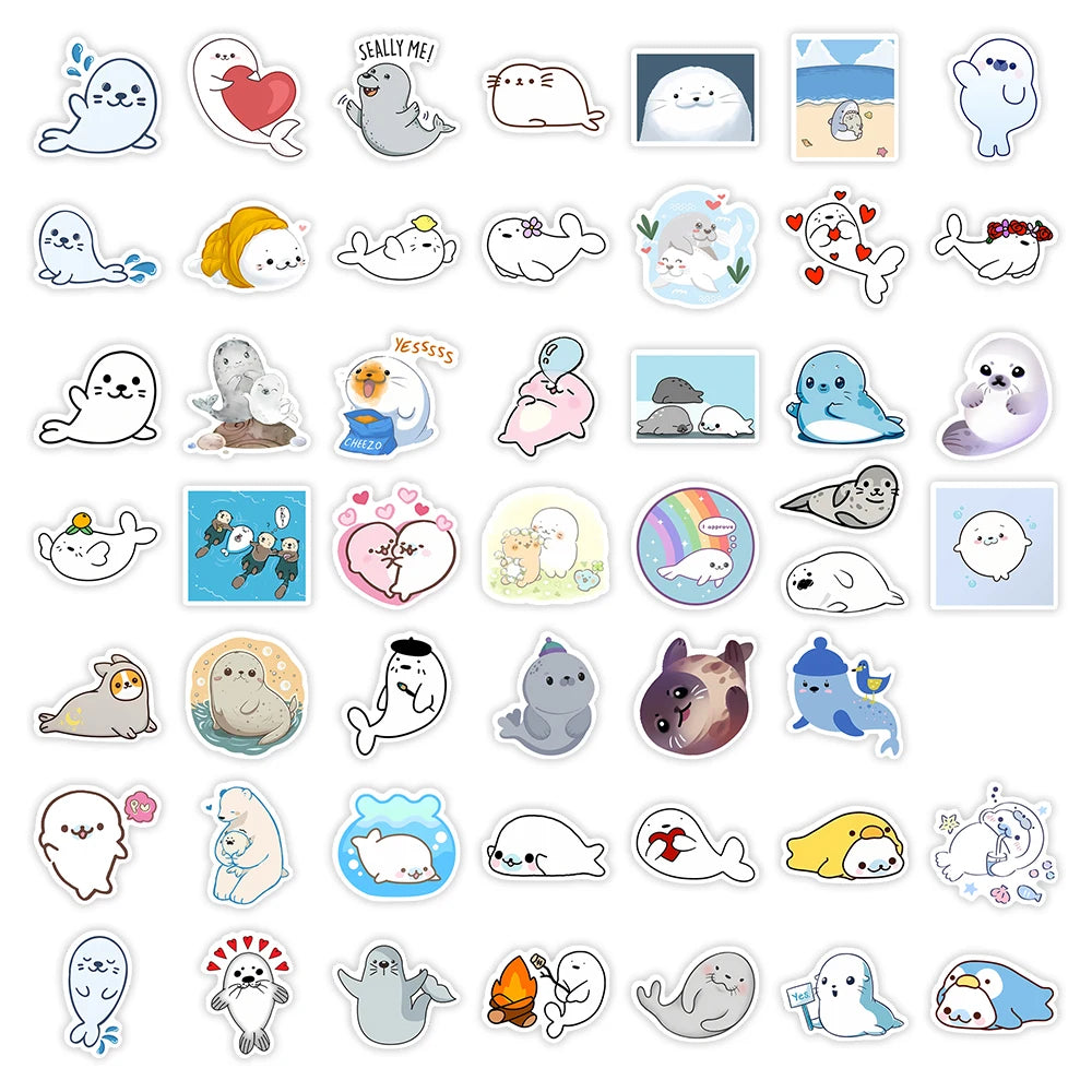 Cute Cartoon Seal Stickers