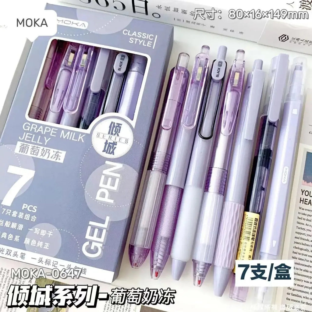 7-Piece Pen & Highlighter Set