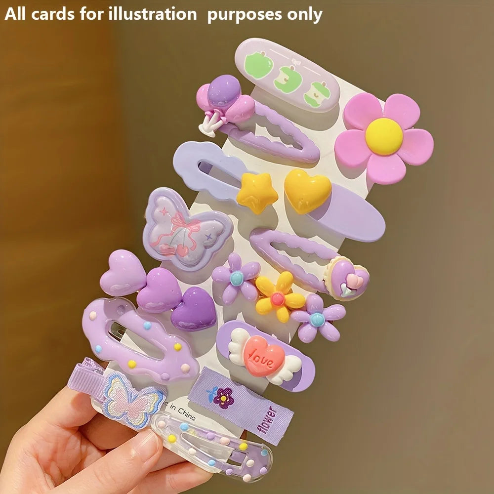 Purple Hair Clip Set