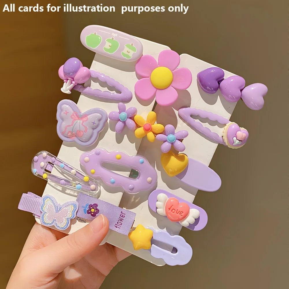 Purple Hair Clip Set