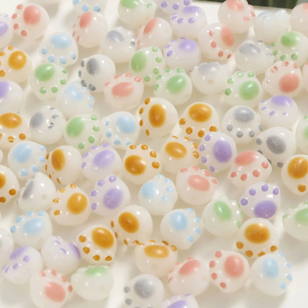 Cat Paw Acrylic Bead Set - 30pcs