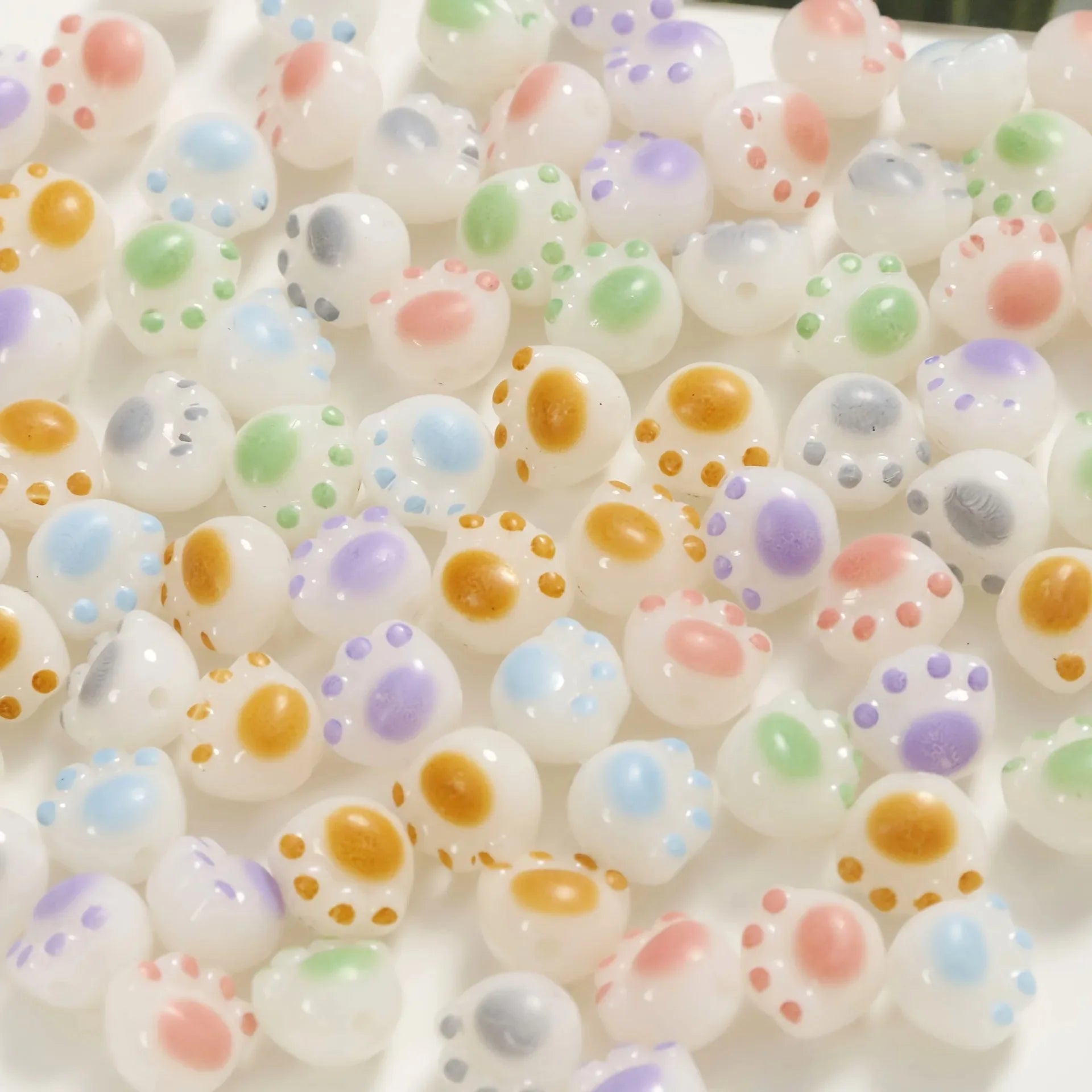Cat Paw Acrylic Bead Set - 30pcs
