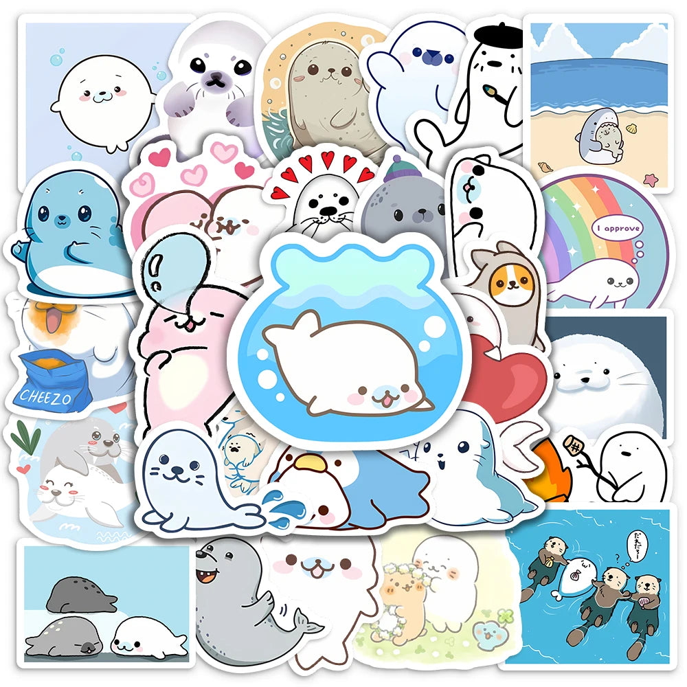 Cute Cartoon Seal Stickers