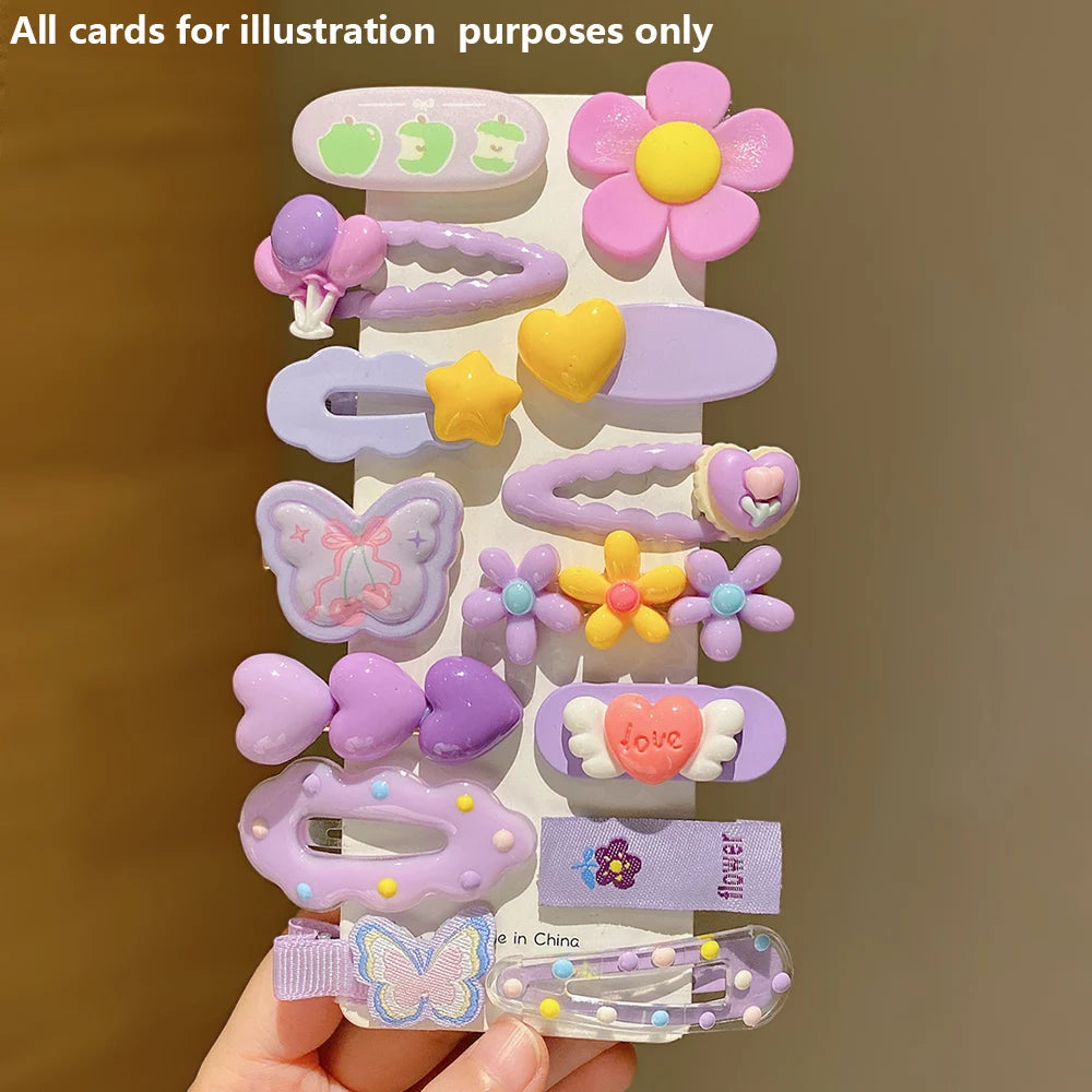 Purple Hair Clip Set