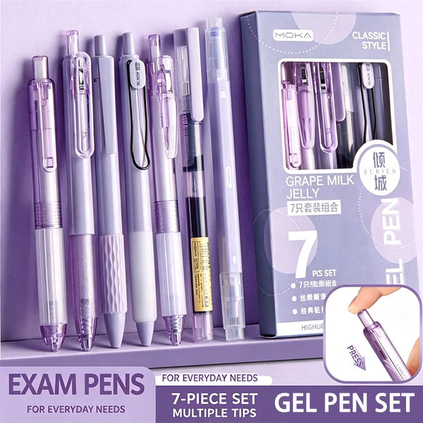 7-Piece Pen & Highlighter Set